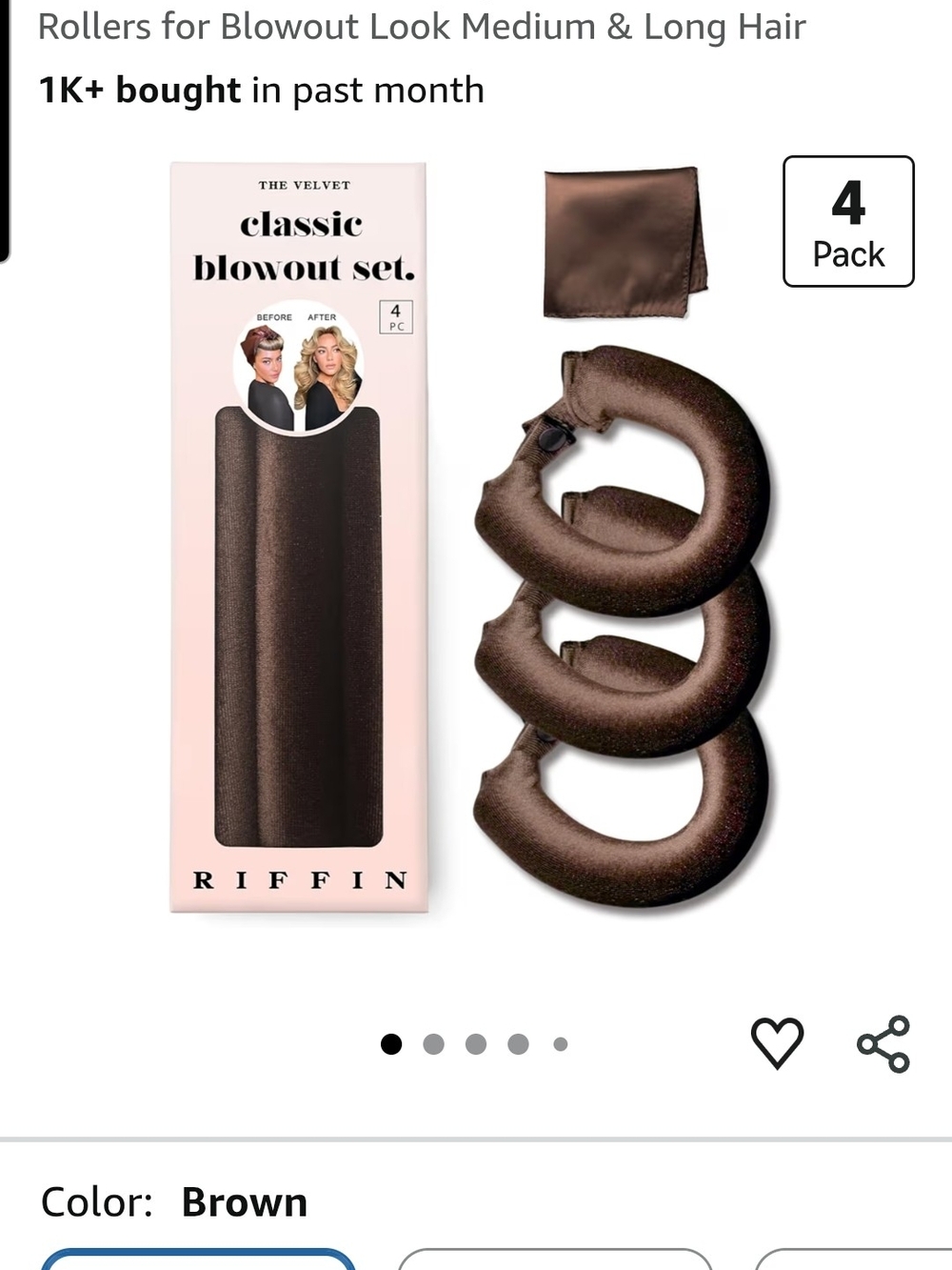 Yoshuyuki Velvet Classic Blowout Set - Brown (4 Pack)..unopened!!!!